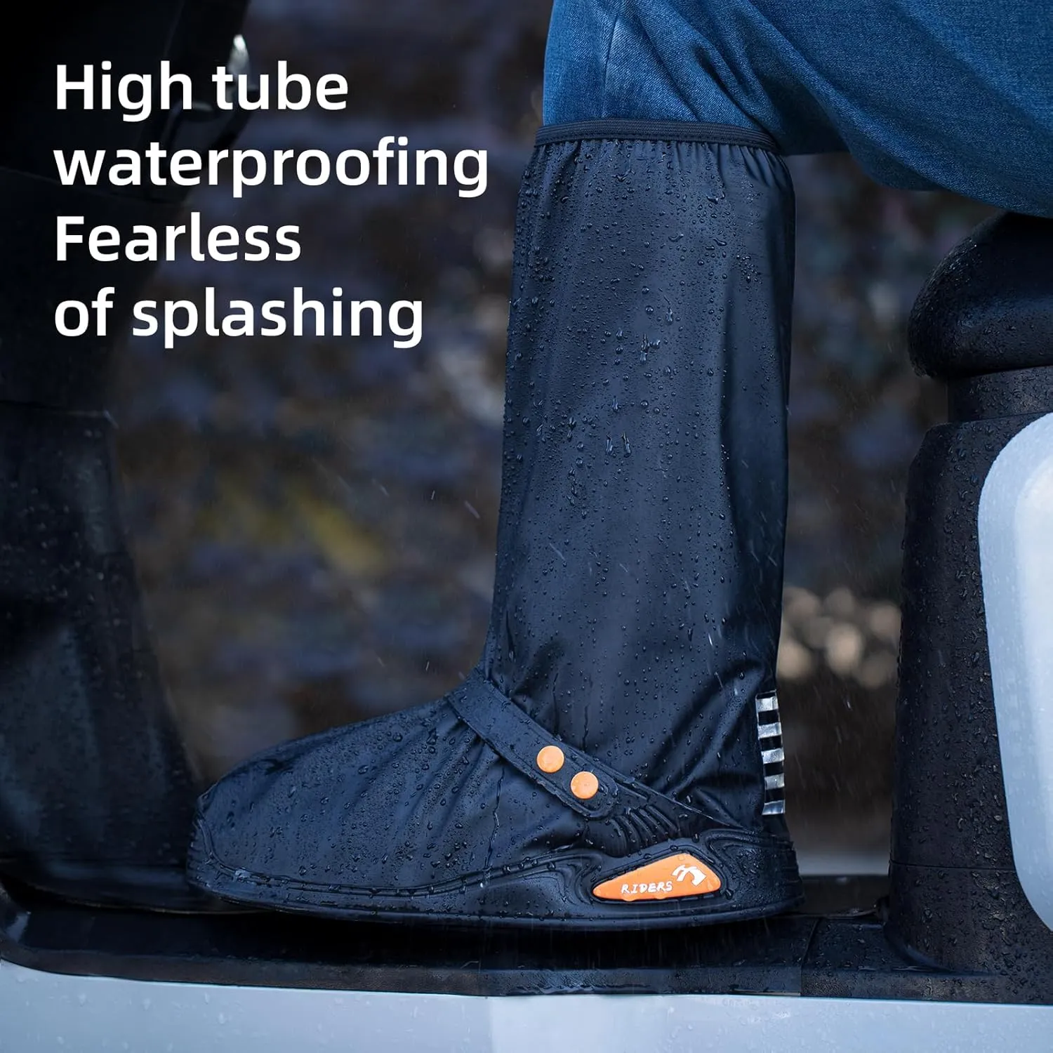 High Cylinder Rain Boots Waterproof Anti-Snow Shoe Covers Reusable Rain Boots Protective Gear for Men and Women Galoshes