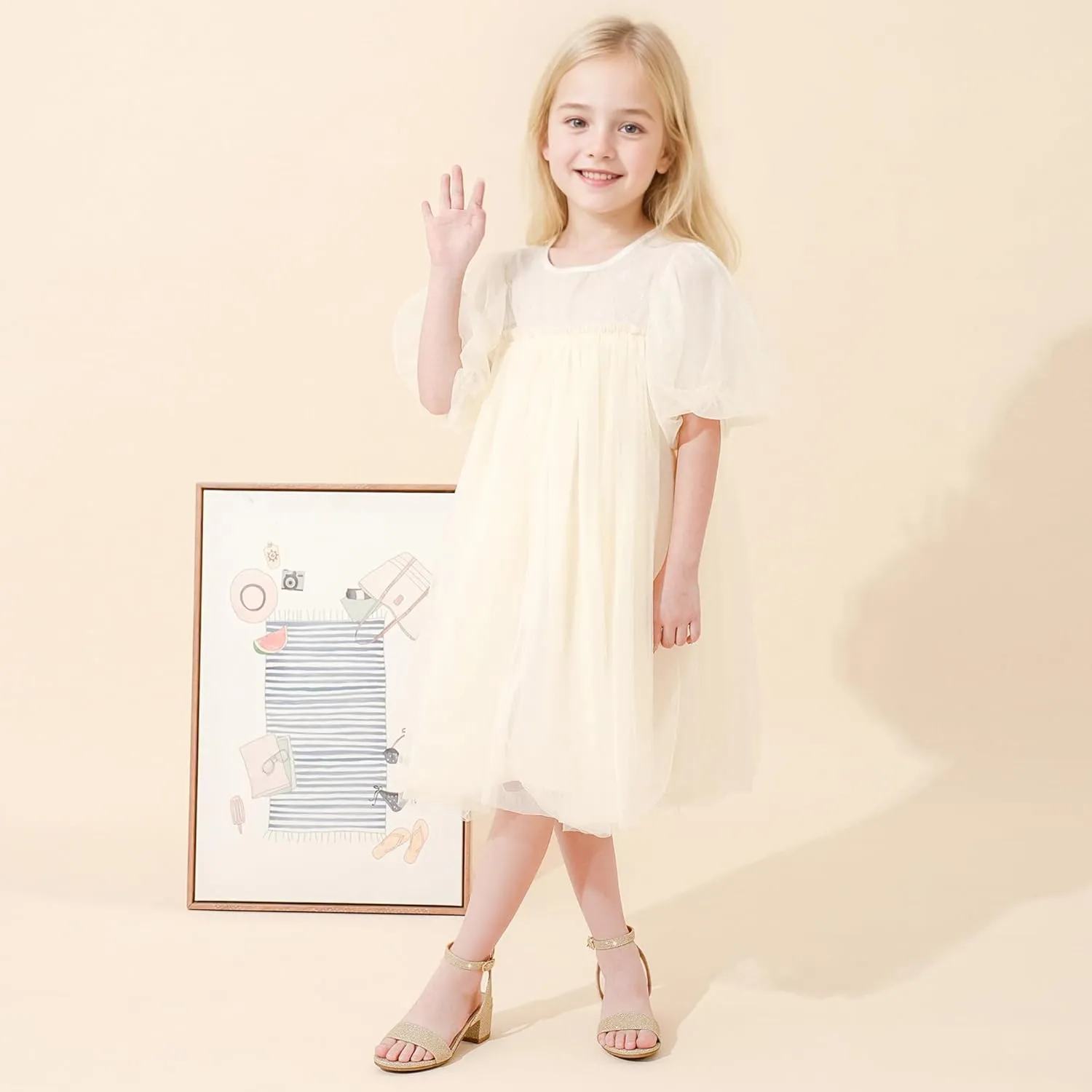High Heels for Kids Open Toe Dress Shoes for Girls Ankle Strap Pump Shoes Flower Girl Sandals Wedding Party for Little Big Kids