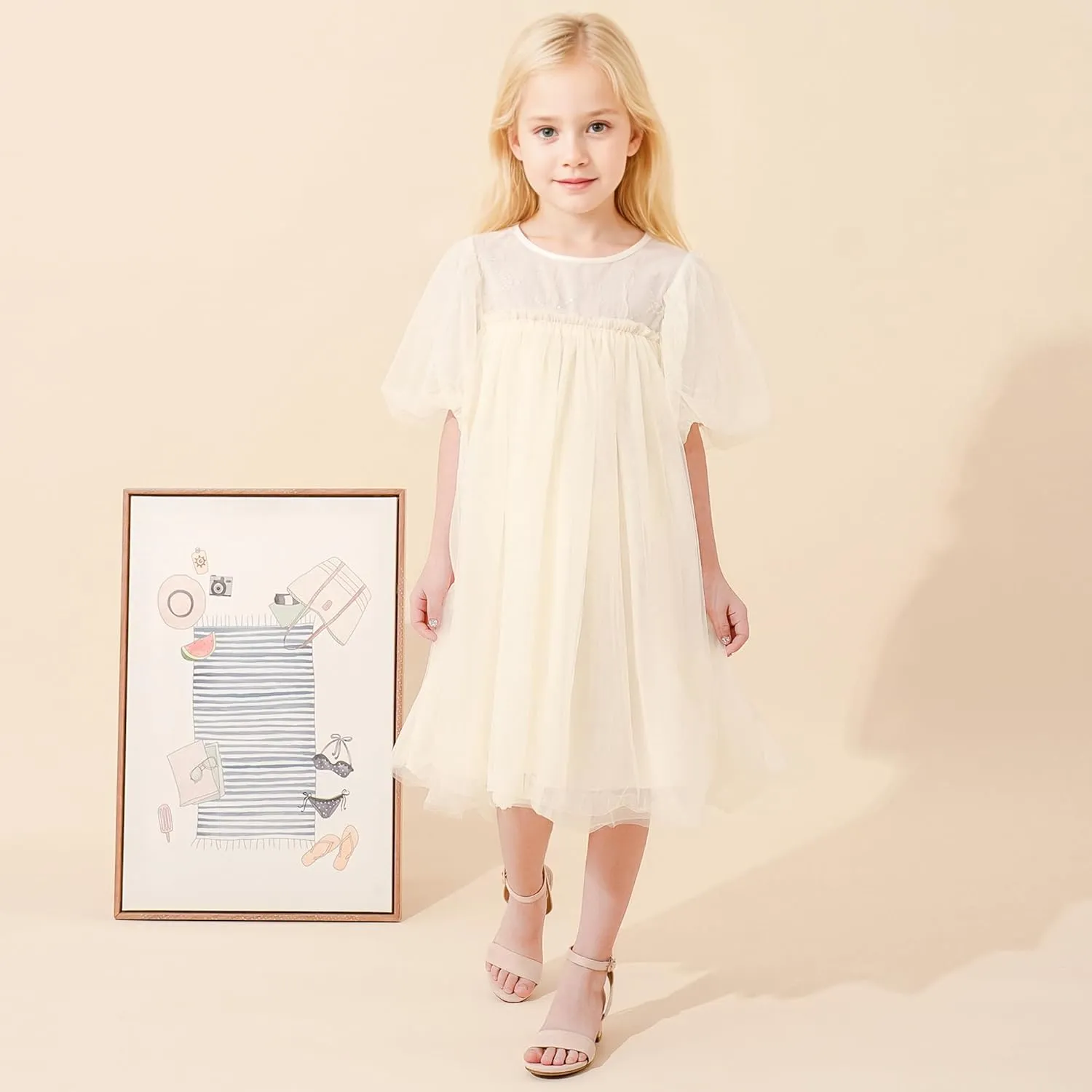 High Heels for Kids Open Toe Dress Shoes for Girls Ankle Strap Pump Shoes Flower Girl Sandals Wedding Party for Little Big Kids