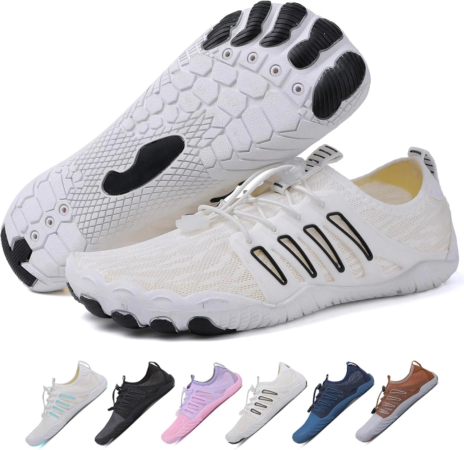 Hike Barefoot Shoes Womens Men,Unisex Barefoot Water Shoes Breathable, Anti-Slip Hiking Footwear for Athletic Wide Toe Shoe Footwear for Hiking, Walking, Running, Yoga, and Water Sports