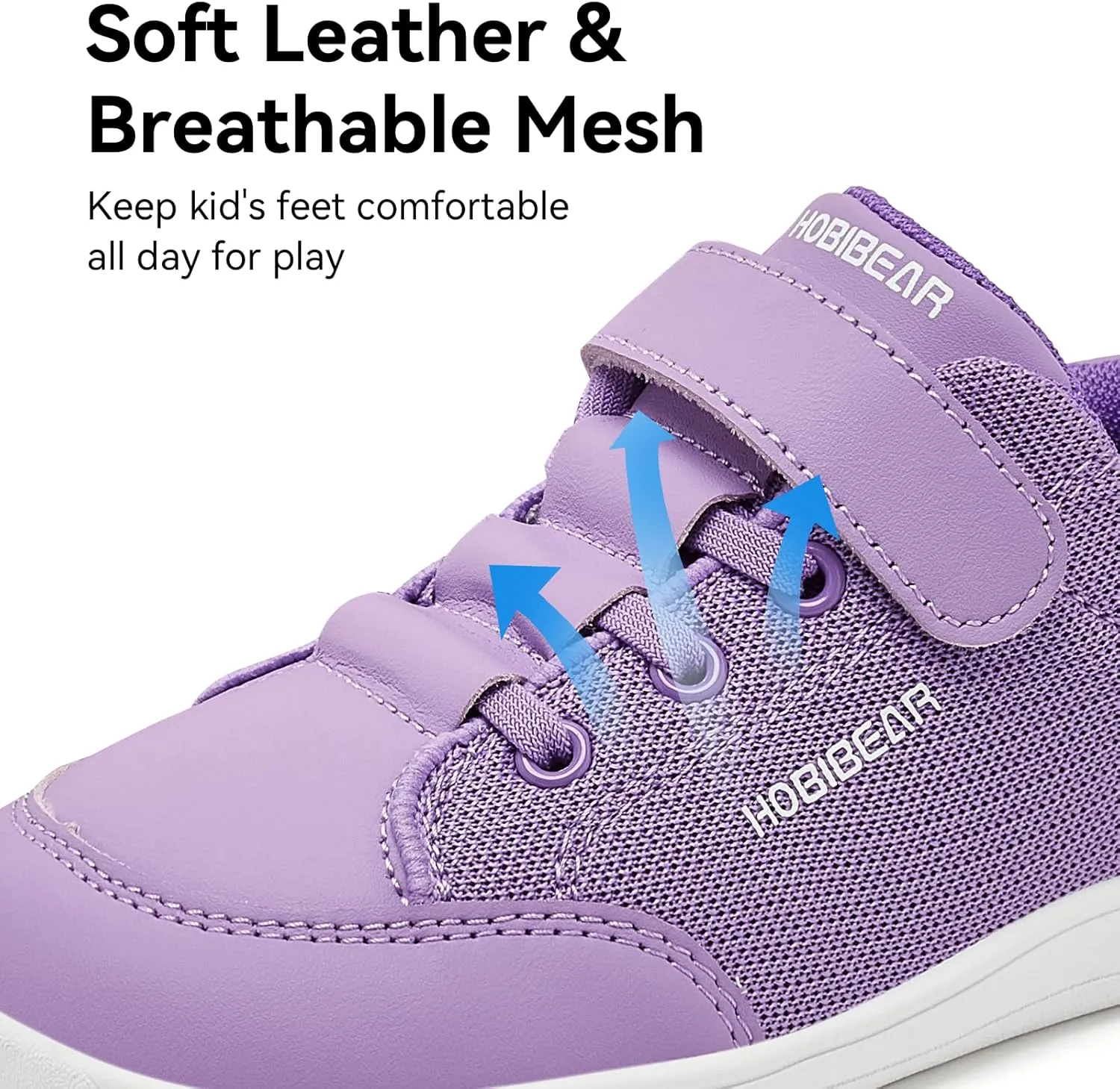 HOBIBEAR Kids Barefoot Shoes Wide Toe Box Zero Drop for Toddler Little Big Kid Boys Girls Walking Sneaker