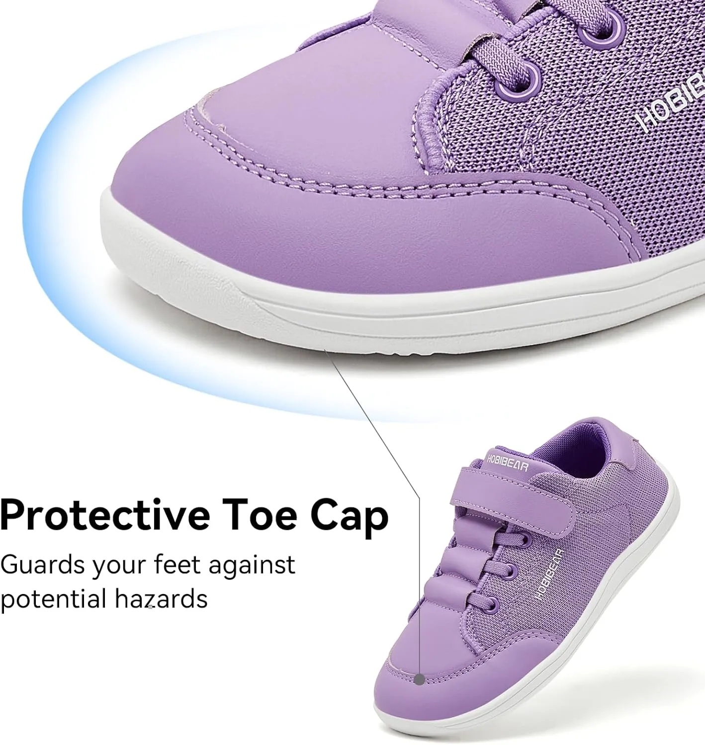 HOBIBEAR Kids Barefoot Shoes Wide Toe Box Zero Drop for Toddler Little Big Kid Boys Girls Walking Sneaker