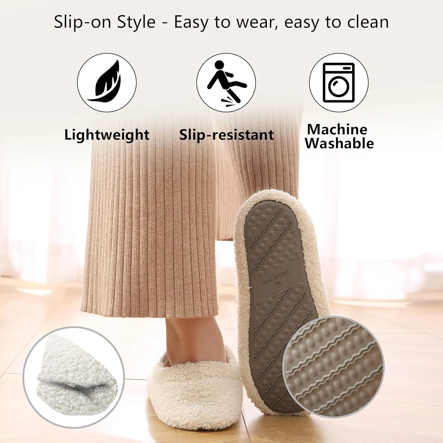Home Slipper Bootie Slippers Women Girls Indoor Warm Fuzzy Boots Non-slip House Shoe Slippers