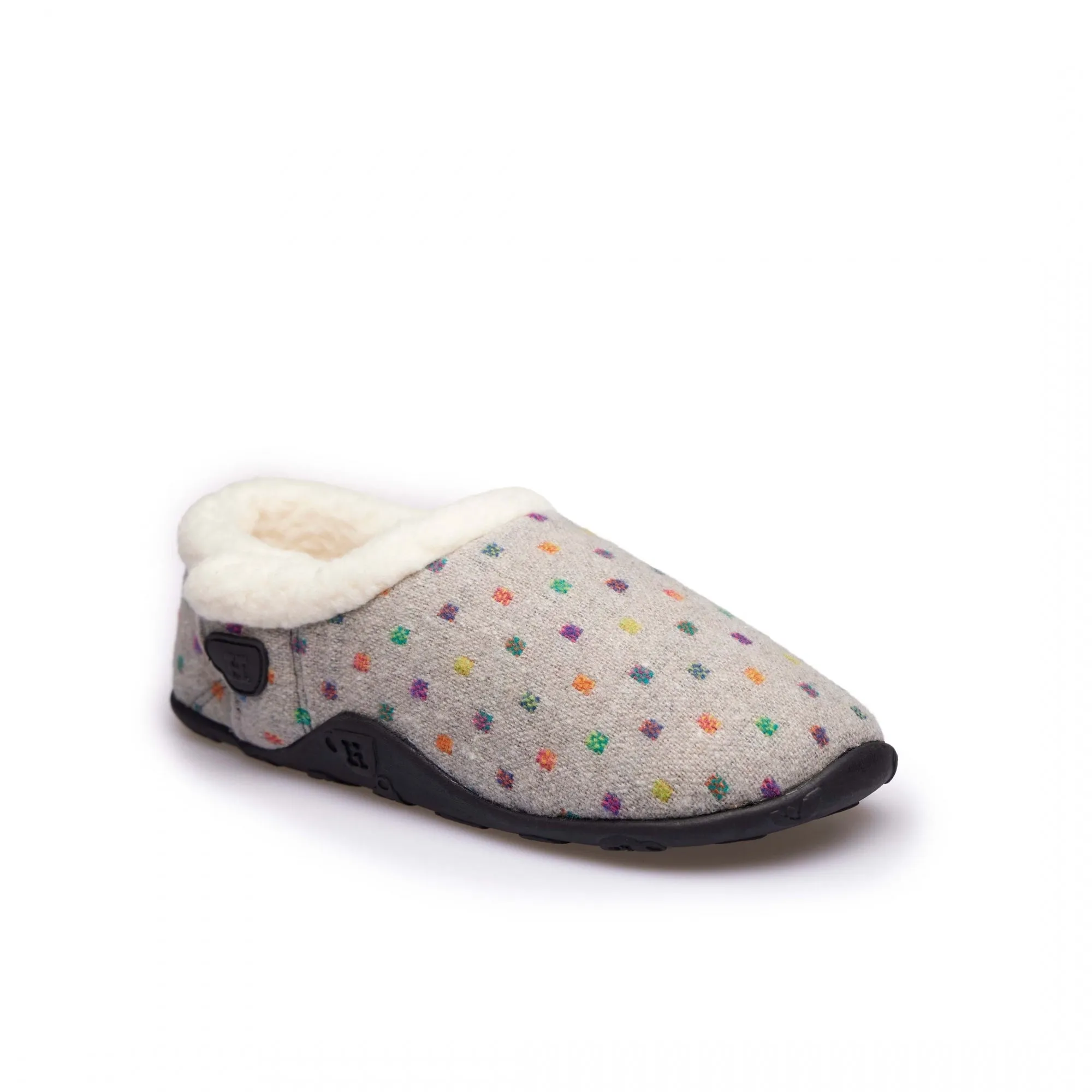 Homeys OLIVIA Womens Full Slippers Grey Multi Spot