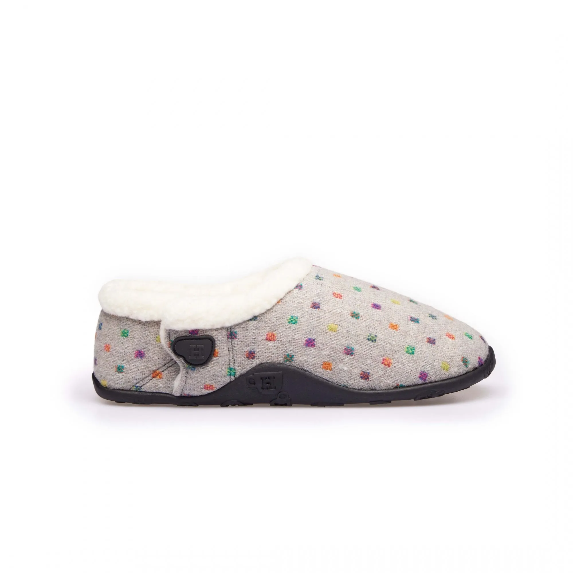 Homeys OLIVIA Womens Full Slippers Grey Multi Spot