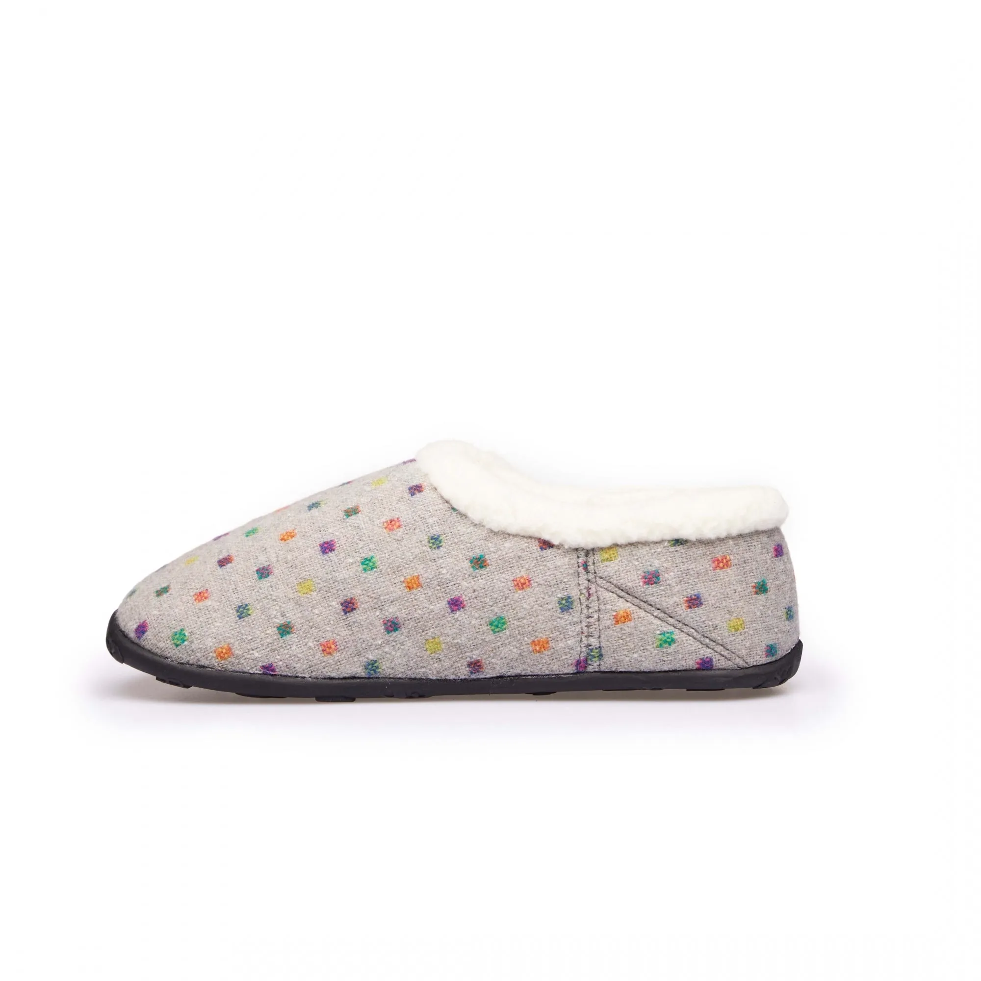 Homeys OLIVIA Womens Full Slippers Grey Multi Spot