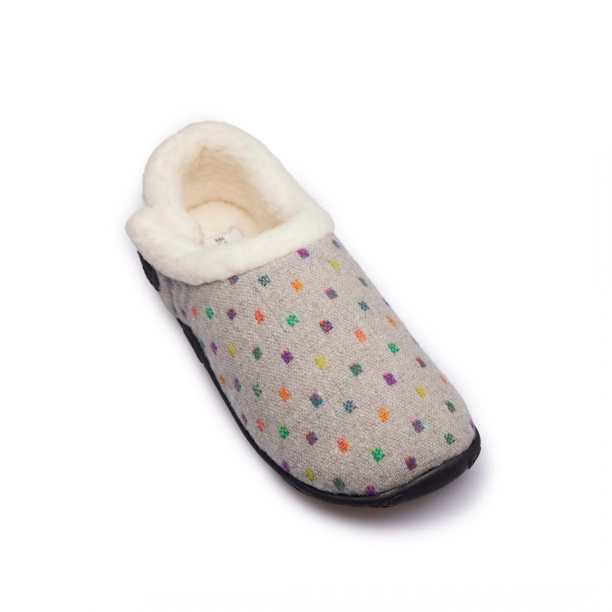 Homeys OLIVIA Womens Full Slippers Grey Multi Spot