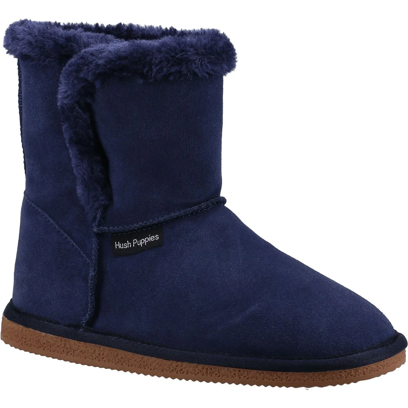 Hush Puppies Women's Ashleigh Slipper Bootie in Navy