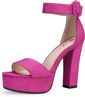 IDIFU Women's Ankle-Strap Heeled Sandal