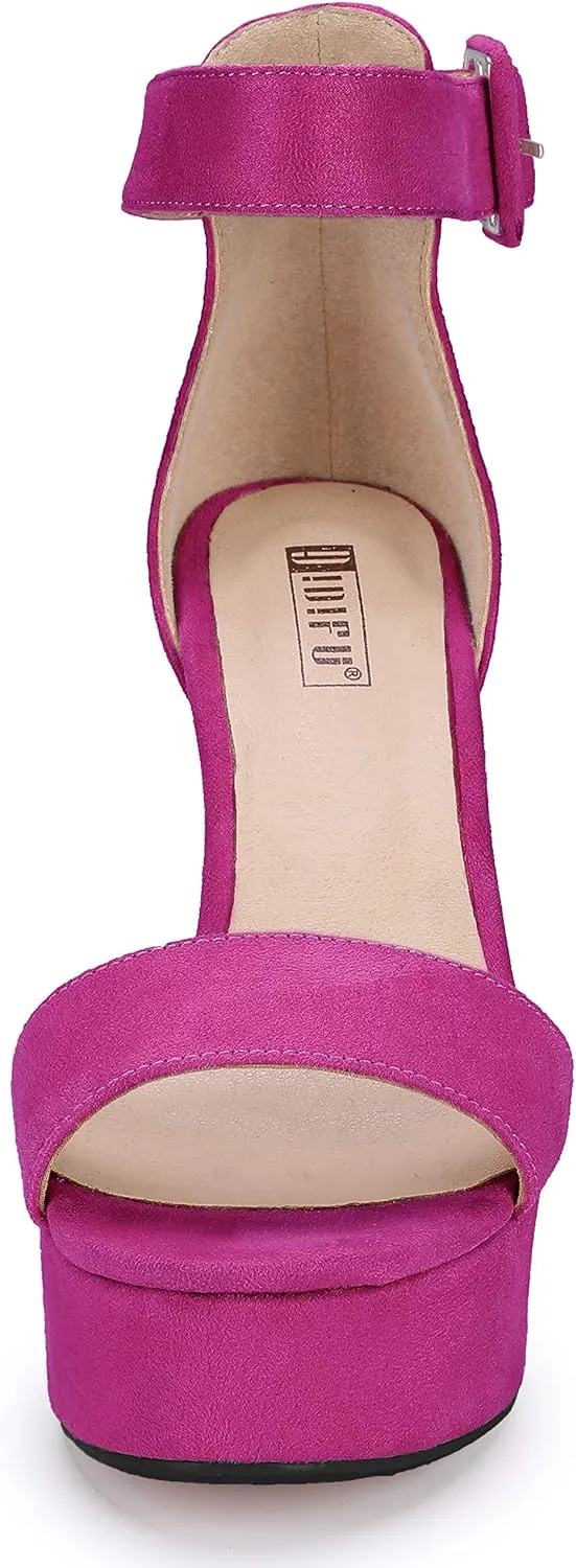 IDIFU Women's Ankle-Strap Heeled Sandal