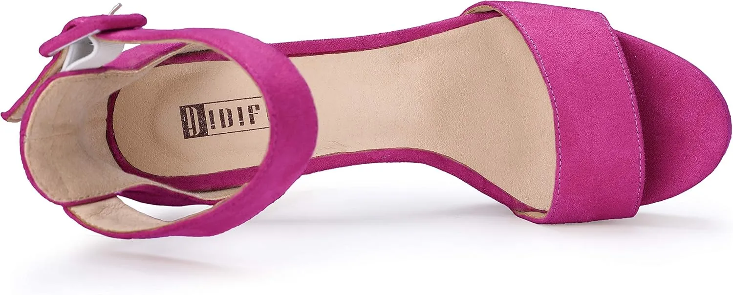 IDIFU Women's Ankle-Strap Heeled Sandal
