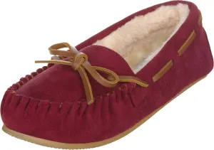 ILLUDE Women’s Moccasin Slipper Vegan Suede Faux Fur Lined Indoor Outdoor Moccasins Slip On Loafers Moccasins Shoes
