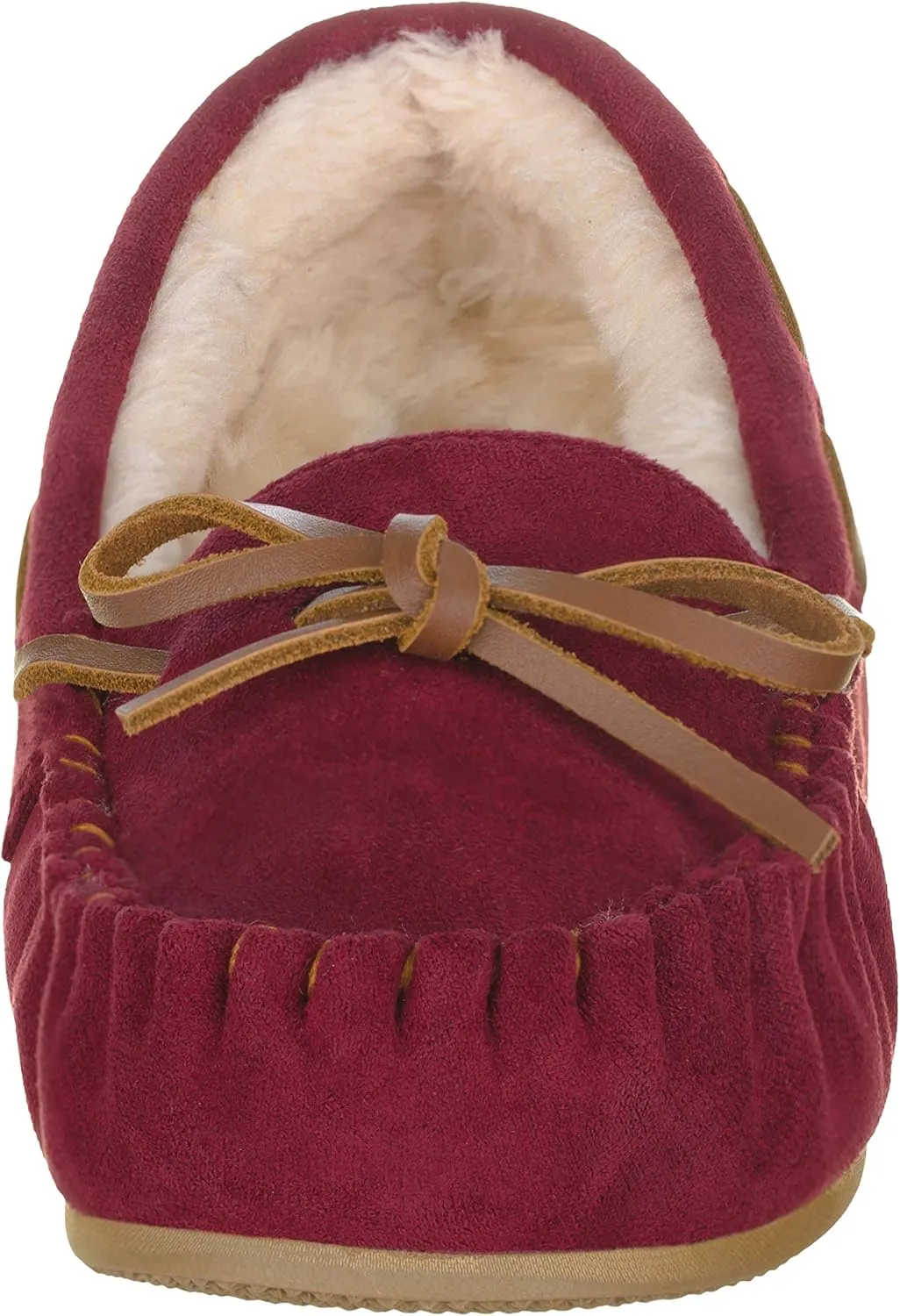 ILLUDE Women’s Moccasin Slipper Vegan Suede Faux Fur Lined Indoor Outdoor Moccasins Slip On Loafers Moccasins Shoes