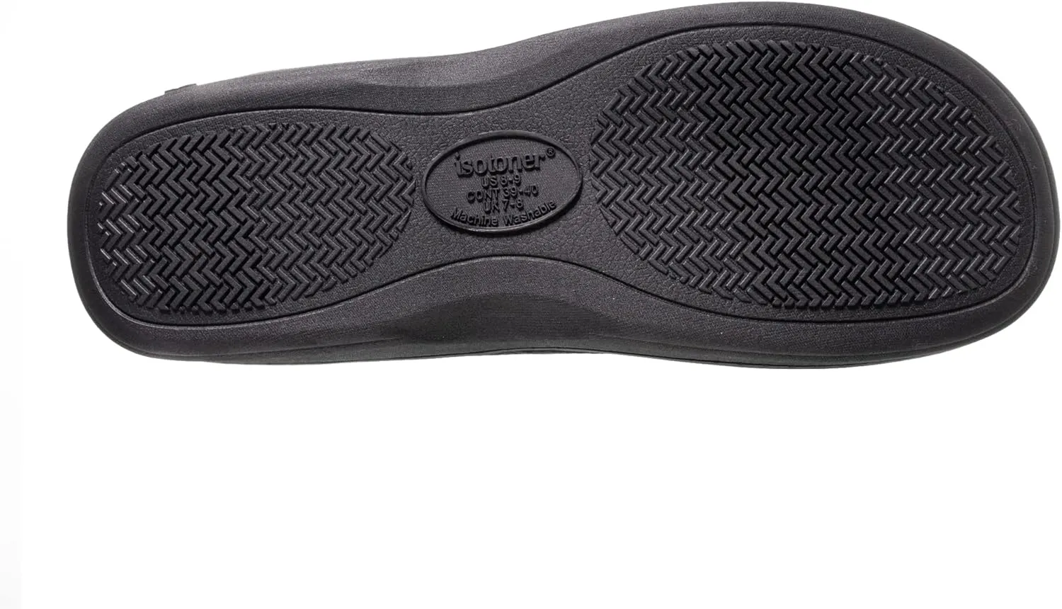 isotoner Men's Open Back Slipper with Memory Foam and Indoor/Outdoor Sole