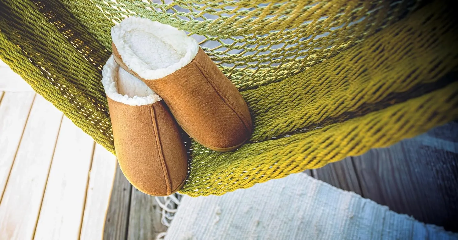 isotoner Women's Microsuede Hoodback Slipper: Non-Slip Sole, Indoor/Outdoor, Memory Foam, Machine Washable