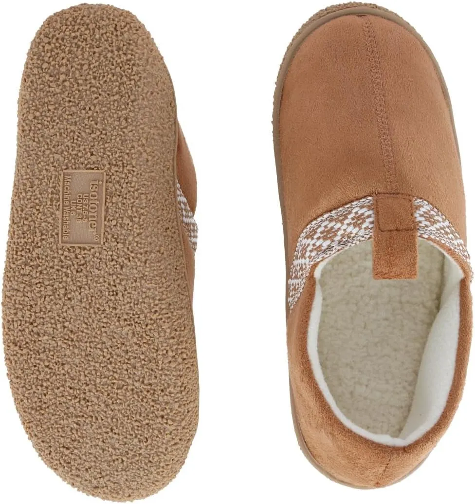 isotoner Women's Sienna Recycled Microsuede Closed Back Slipper