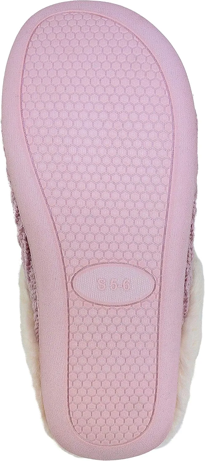 IZOD Women's Memory Foam Slippers, Winter Warm Slip On Scuff Clogs, Women's Size 5 to 12