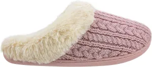IZOD Women's Memory Foam Slippers, Winter Warm Slip On Scuff Clogs, Women's Size 5 to 12