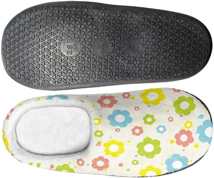 Jeiento Fluffy Winter House Shoes for Women Ladies Closed Toe Slipper Indoor Bedroom Slipper Anti-Skid Rubber Casual Soft Slides Scuff Slippers
