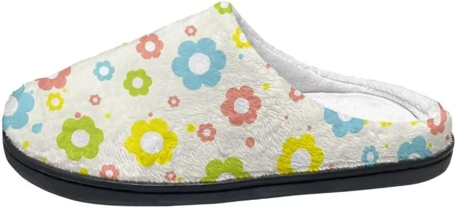 Jeiento Fluffy Winter House Shoes for Women Ladies Closed Toe Slipper Indoor Bedroom Slipper Anti-Skid Rubber Casual Soft Slides Scuff Slippers