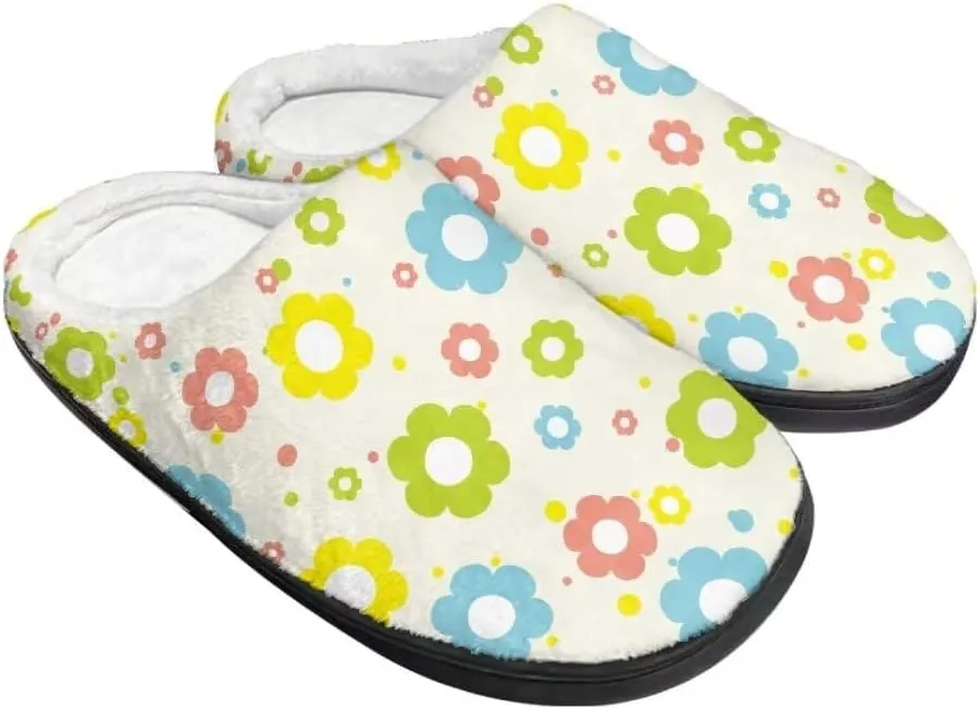 Jeiento Fluffy Winter House Shoes for Women Ladies Closed Toe Slipper Indoor Bedroom Slipper Anti-Skid Rubber Casual Soft Slides Scuff Slippers