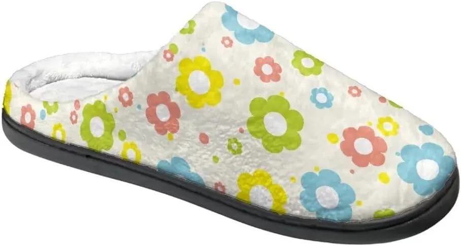 Jeiento Fluffy Winter House Shoes for Women Ladies Closed Toe Slipper Indoor Bedroom Slipper Anti-Skid Rubber Casual Soft Slides Scuff Slippers