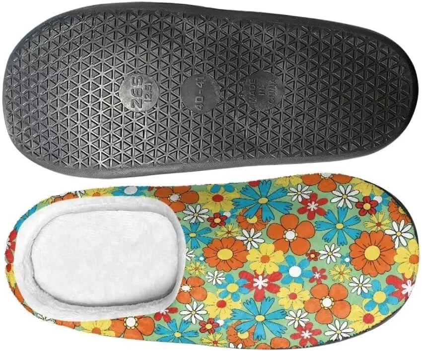 Jeiento Warm Slippers for Women Memory Foam Fuzzy Fluffy Spa Hotel House Home Indoor Slippers Winter Closed Toe House Shoes