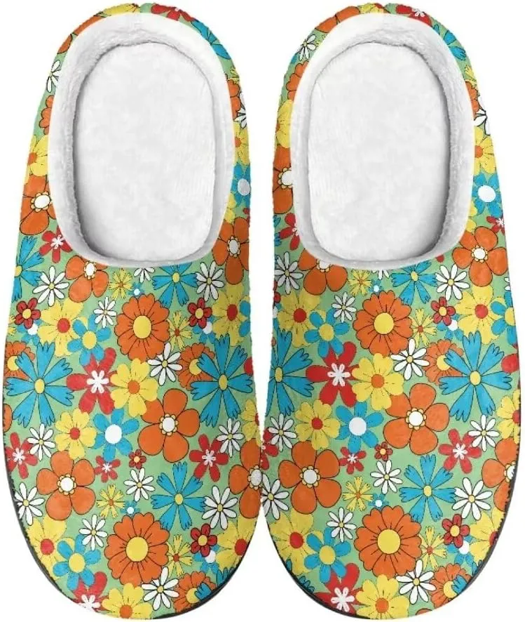 Jeiento Warm Slippers for Women Memory Foam Fuzzy Fluffy Spa Hotel House Home Indoor Slippers Winter Closed Toe House Shoes