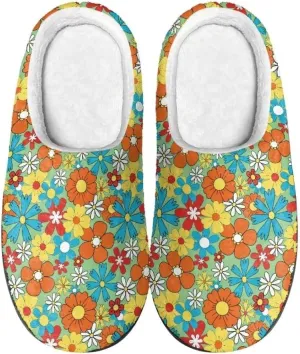 Jeiento Warm Slippers for Women Memory Foam Fuzzy Fluffy Spa Hotel House Home Indoor Slippers Winter Closed Toe House Shoes