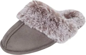Jessica Simpson Girls Comfy Slippers - Cute Faux Fur Slip-on Shoes Memory Foam House Slipper