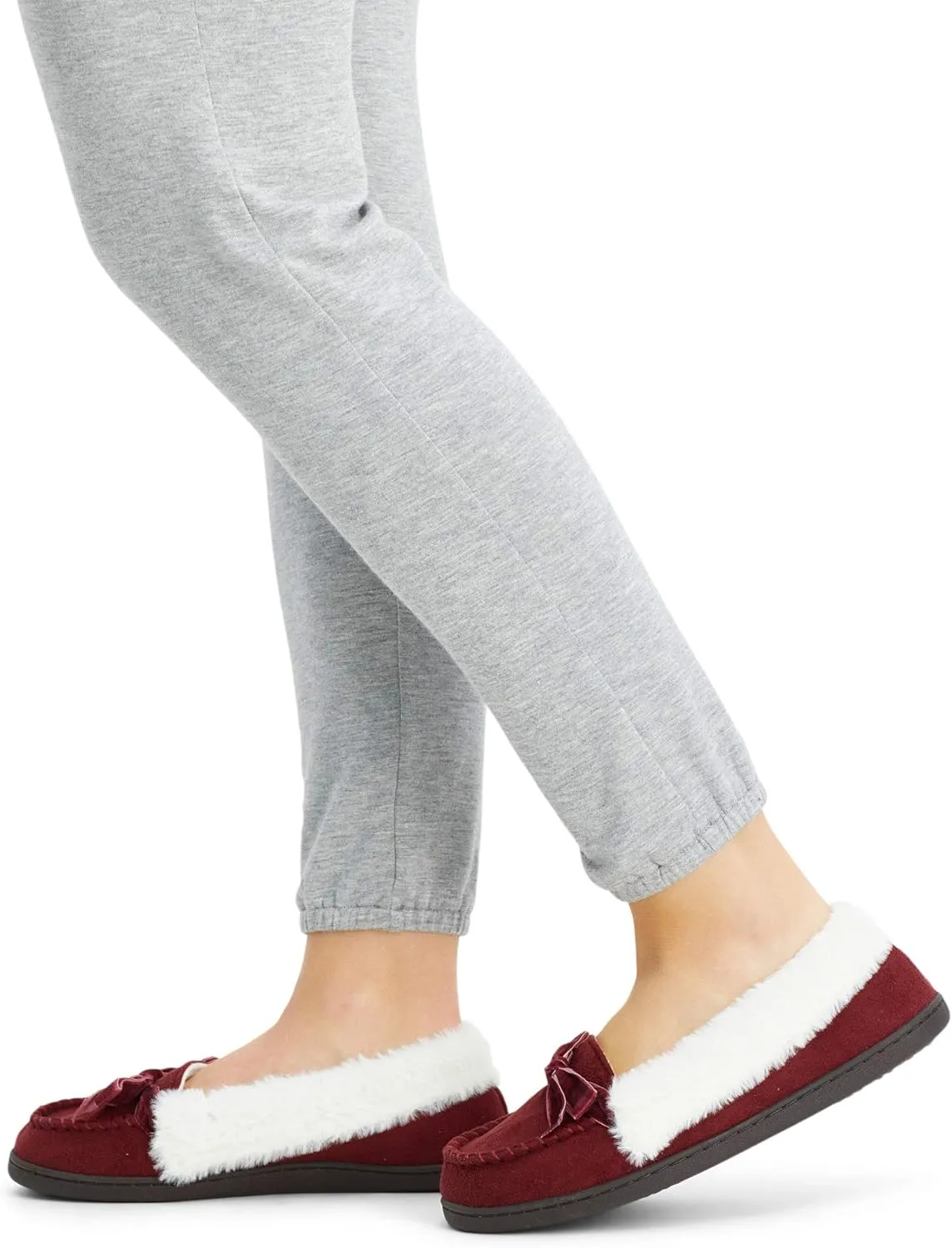 Jessica Simpson Women's Micro Suede Moccasin Indoor Outdoor Slipper Shoe