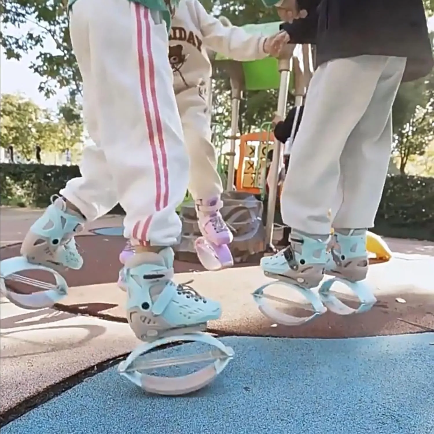 Jumping Shoes Bounce Shoes for Children Kids Moon Shoes Kangaroo Jump Shoes for Exercise Fitness and Fun,Adjustable Fit