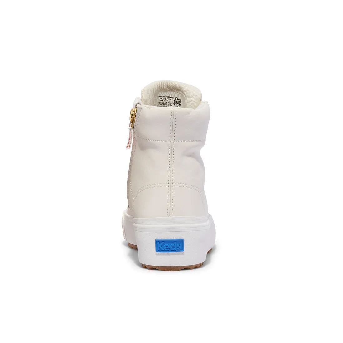 Keds Womens' Remi Mid Zip Leather Off White (WH68100)