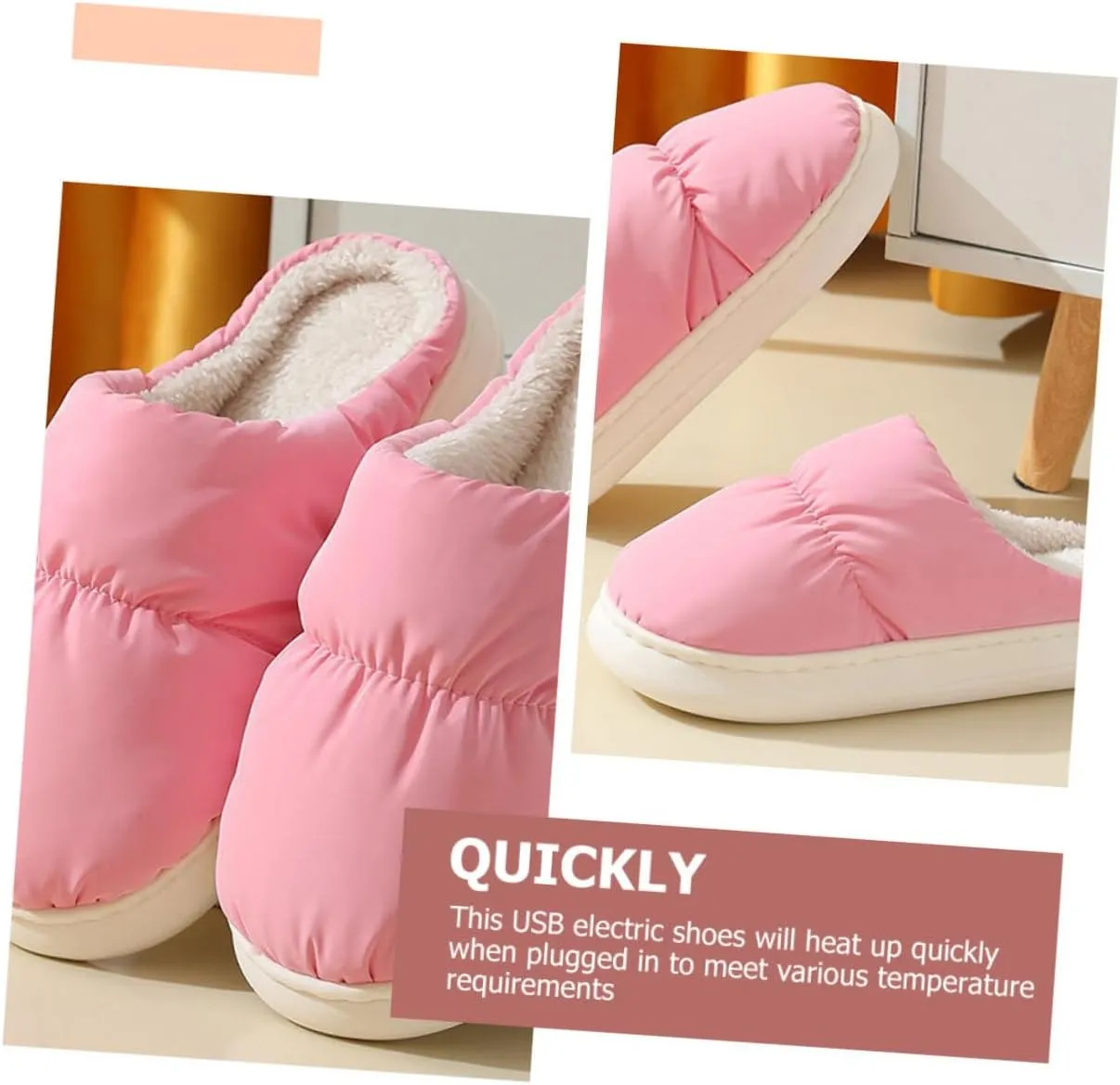 KESYOO 1 Pair Foot Warming Shoes Electric Feet Warmer Slippers Warmer Electric Slipper Socks Winter