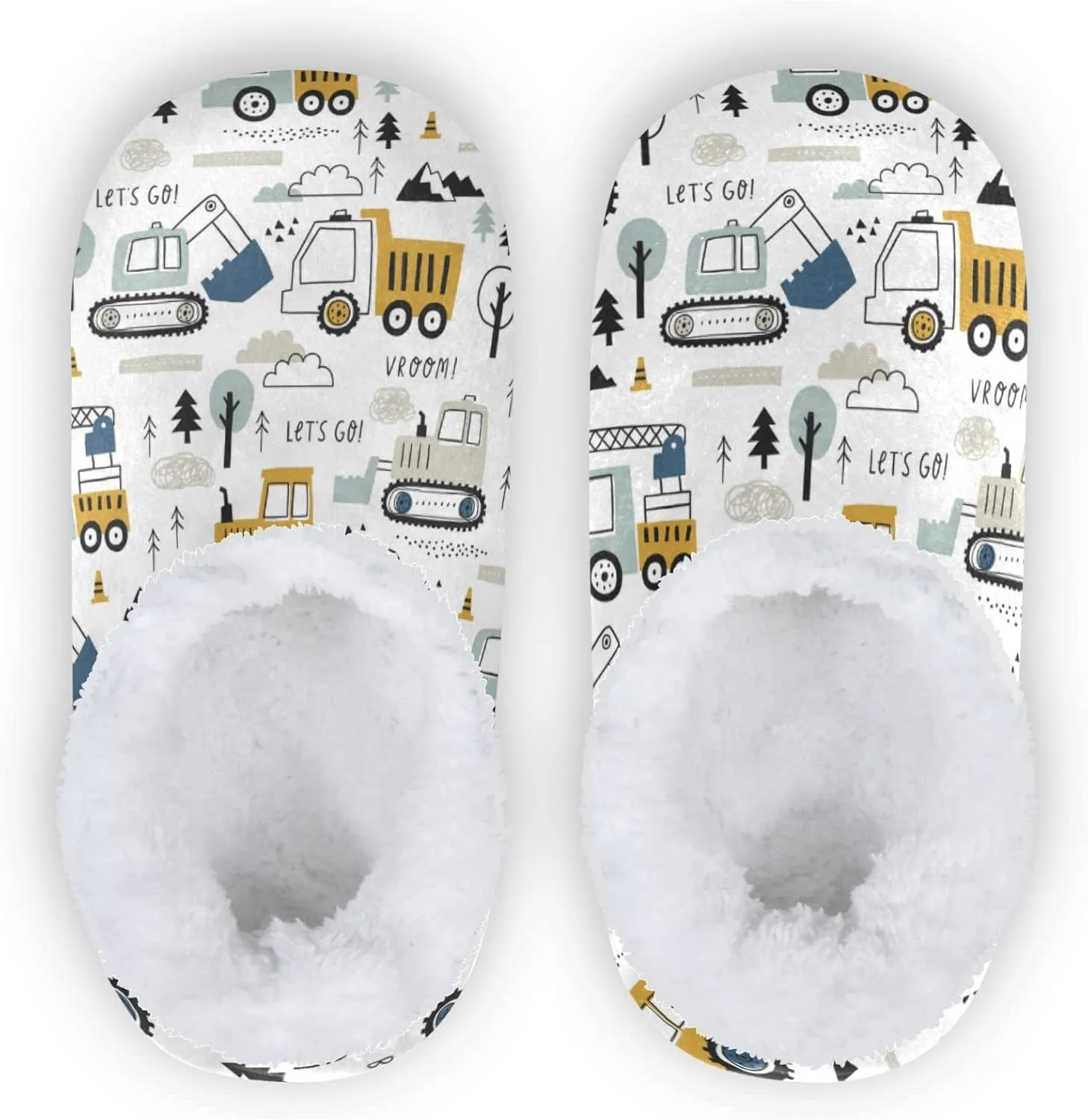 Kids Boys Girls Slippers Soft Memory Foam Indoor Toddler House Slipper Non Slip Spa Travel Household Shoes for Winter Home Bedroom Christmas Halloween Cow Car Duck Leopard..