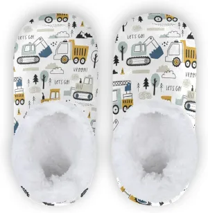 Kids Boys Girls Slippers Soft Memory Foam Indoor Toddler House Slipper Non Slip Spa Travel Household Shoes for Winter Home Bedroom Christmas Halloween Cow Car Duck Leopard..