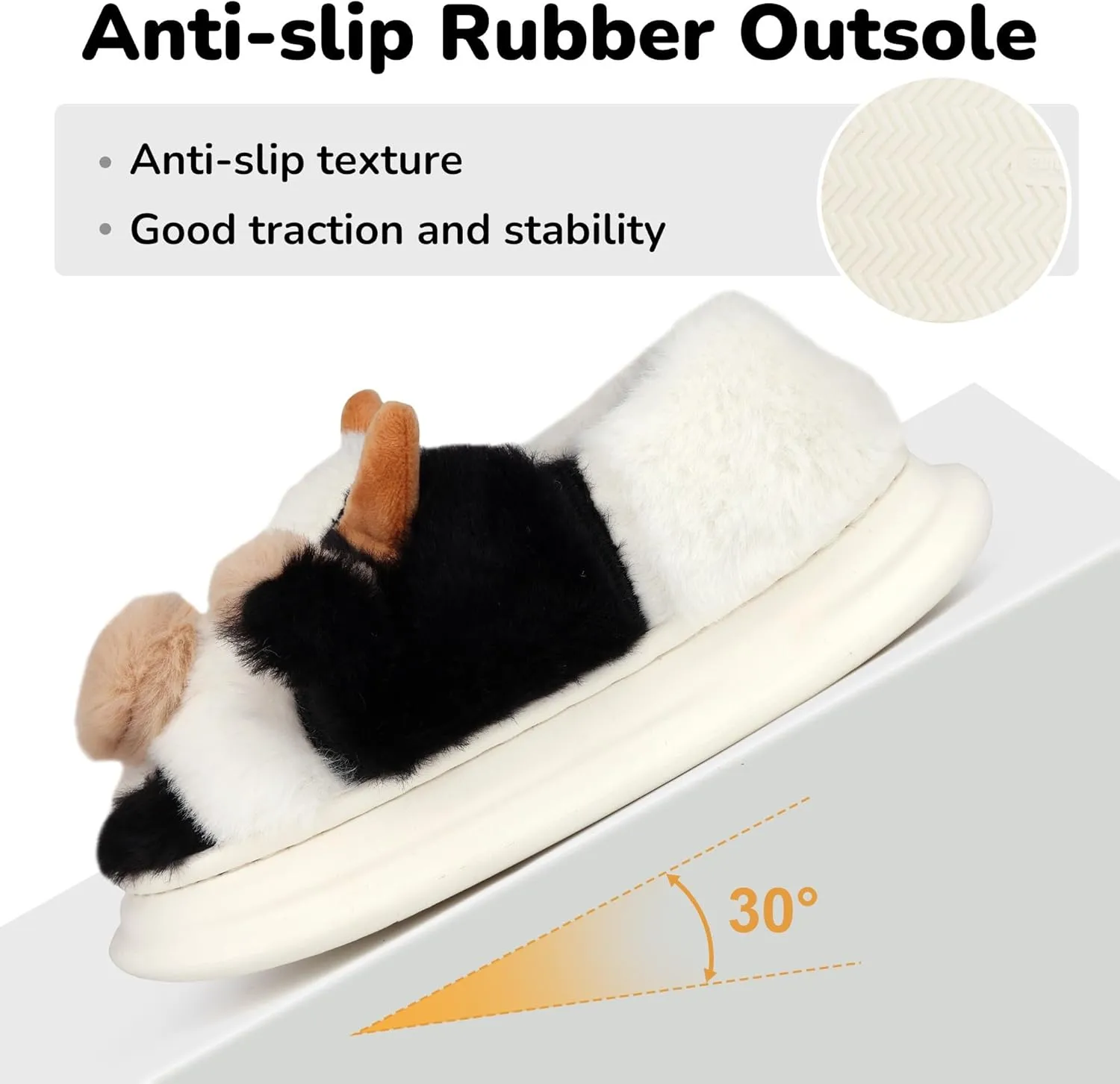 Kids Cow Slippers - Toddler Slippers for Boys & Girls, Cute Animal Design, Indoor/Outdoor Plush, Warm & Fuzzy, Memory Foam Insole