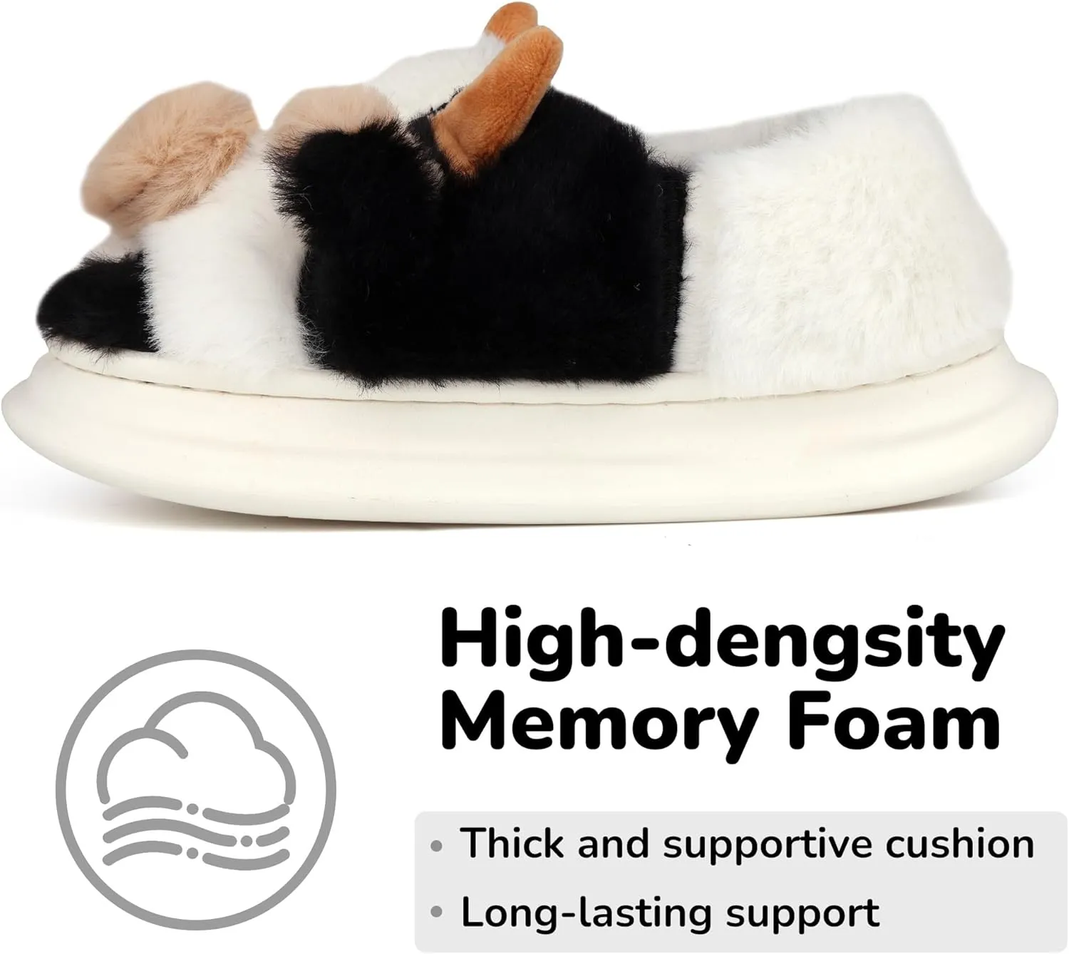 Kids Cow Slippers - Toddler Slippers for Boys & Girls, Cute Animal Design, Indoor/Outdoor Plush, Warm & Fuzzy, Memory Foam Insole