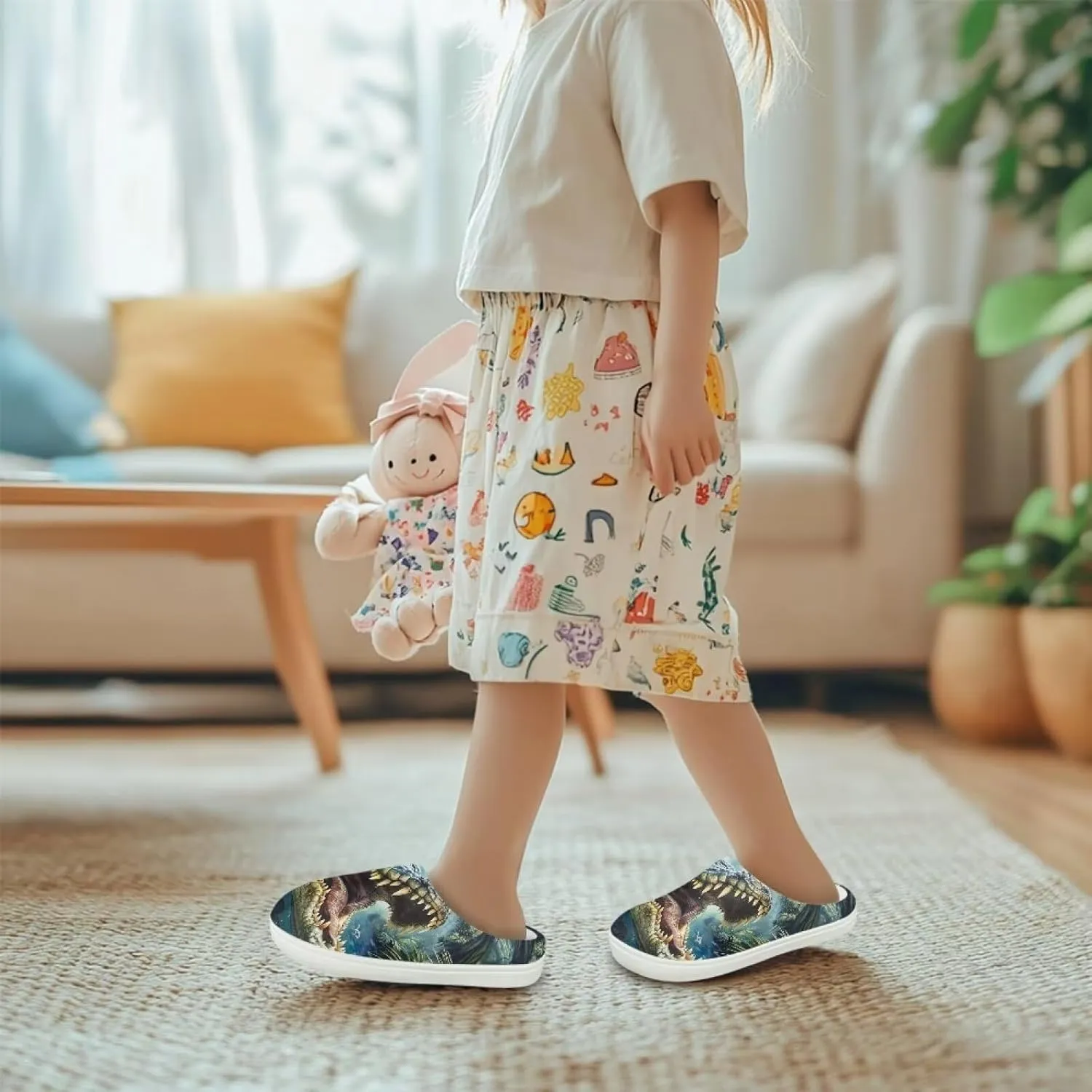 Kids Slippers Boys Winter Warm House Shoes Girls Indoor Cozy Fuzzy Slipper Bedroom Slip On Shoe