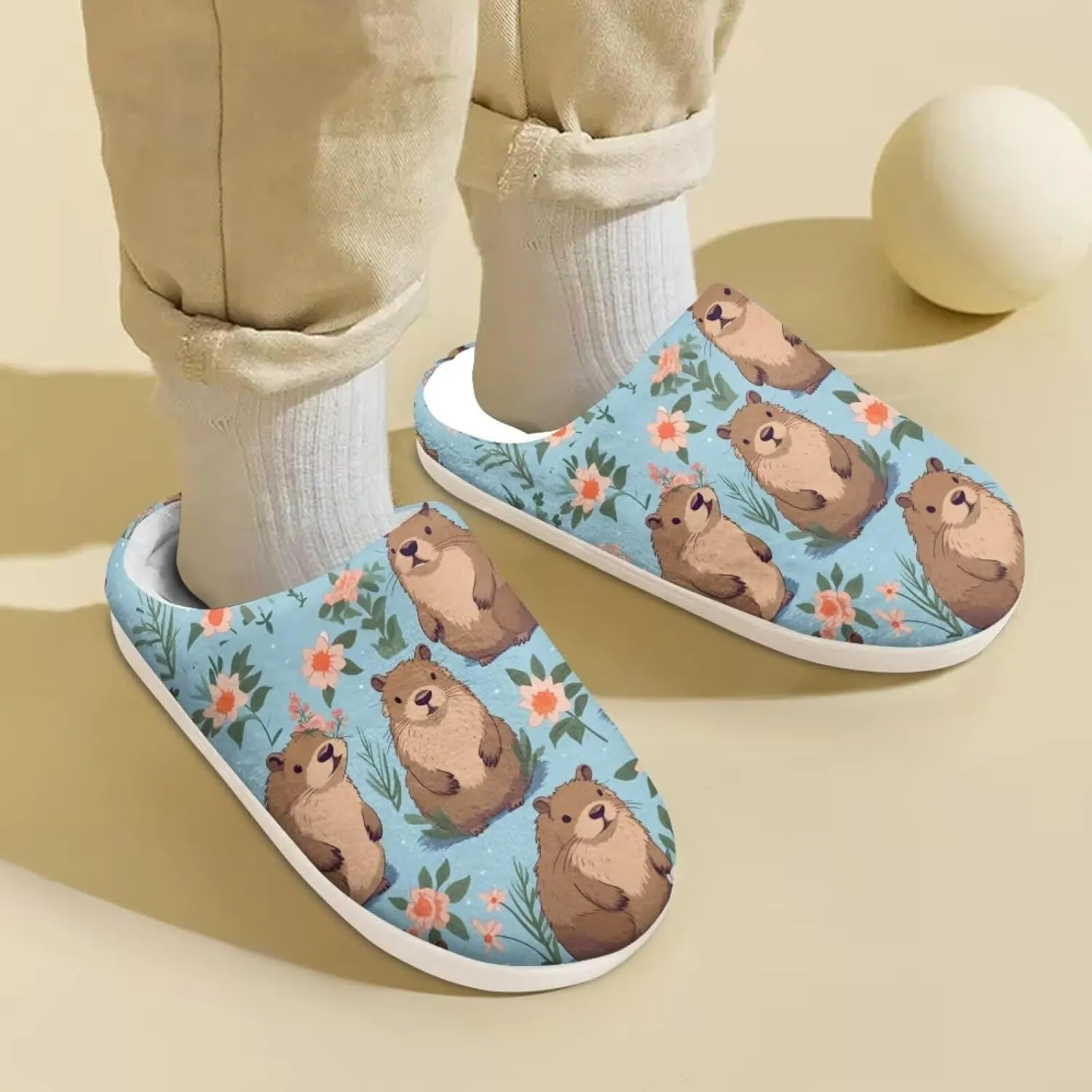 Kids Slippers for Girls Boys Warm Plush House Slippers Bedroom Slip On Fuzzy Slippers Size 9-14.5