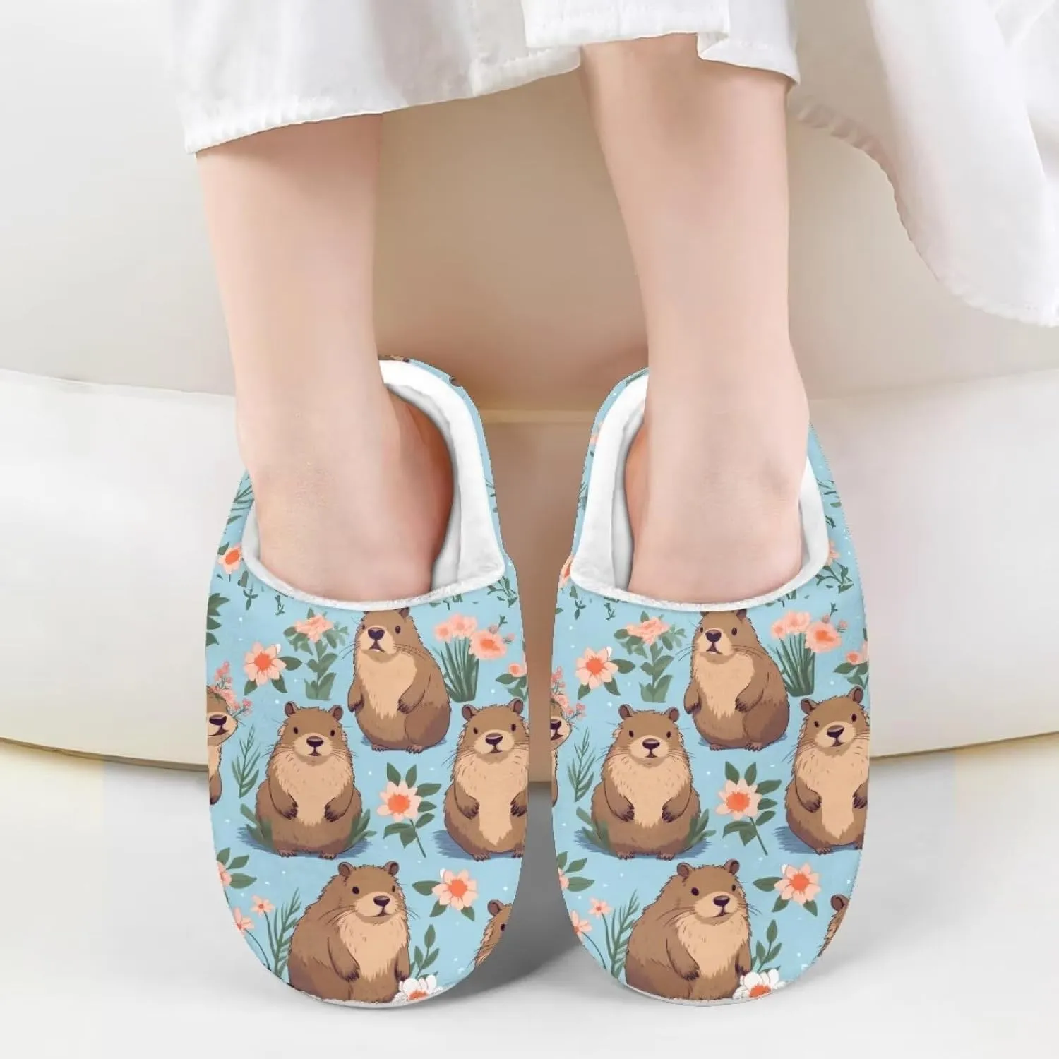 Kids Slippers for Girls Boys Warm Plush House Slippers Bedroom Slip On Fuzzy Slippers Size 9-14.5
