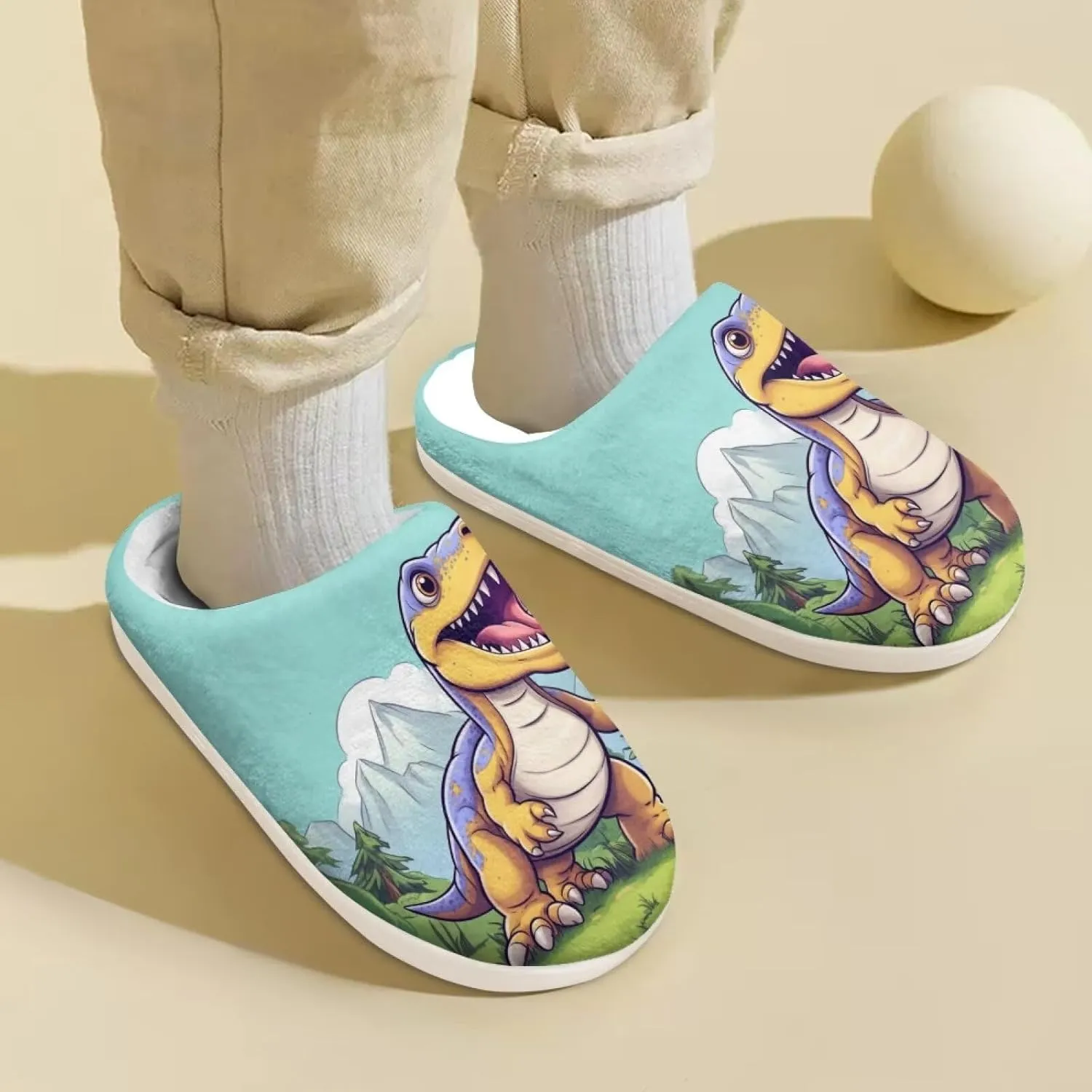 Kids Slippers for Girls Boys Warm Plush House Slippers Bedroom Slip On Fuzzy Slippers Size 9-14.5