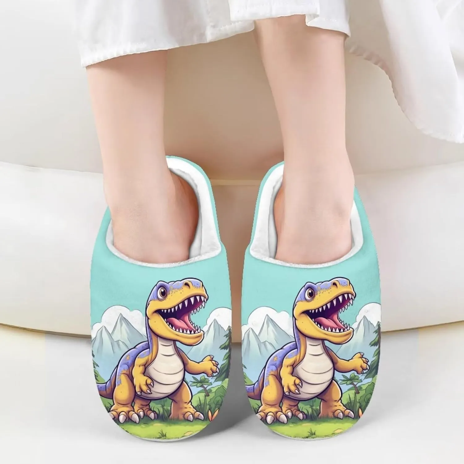 Kids Slippers for Girls Boys Warm Plush House Slippers Bedroom Slip On Fuzzy Slippers Size 9-14.5