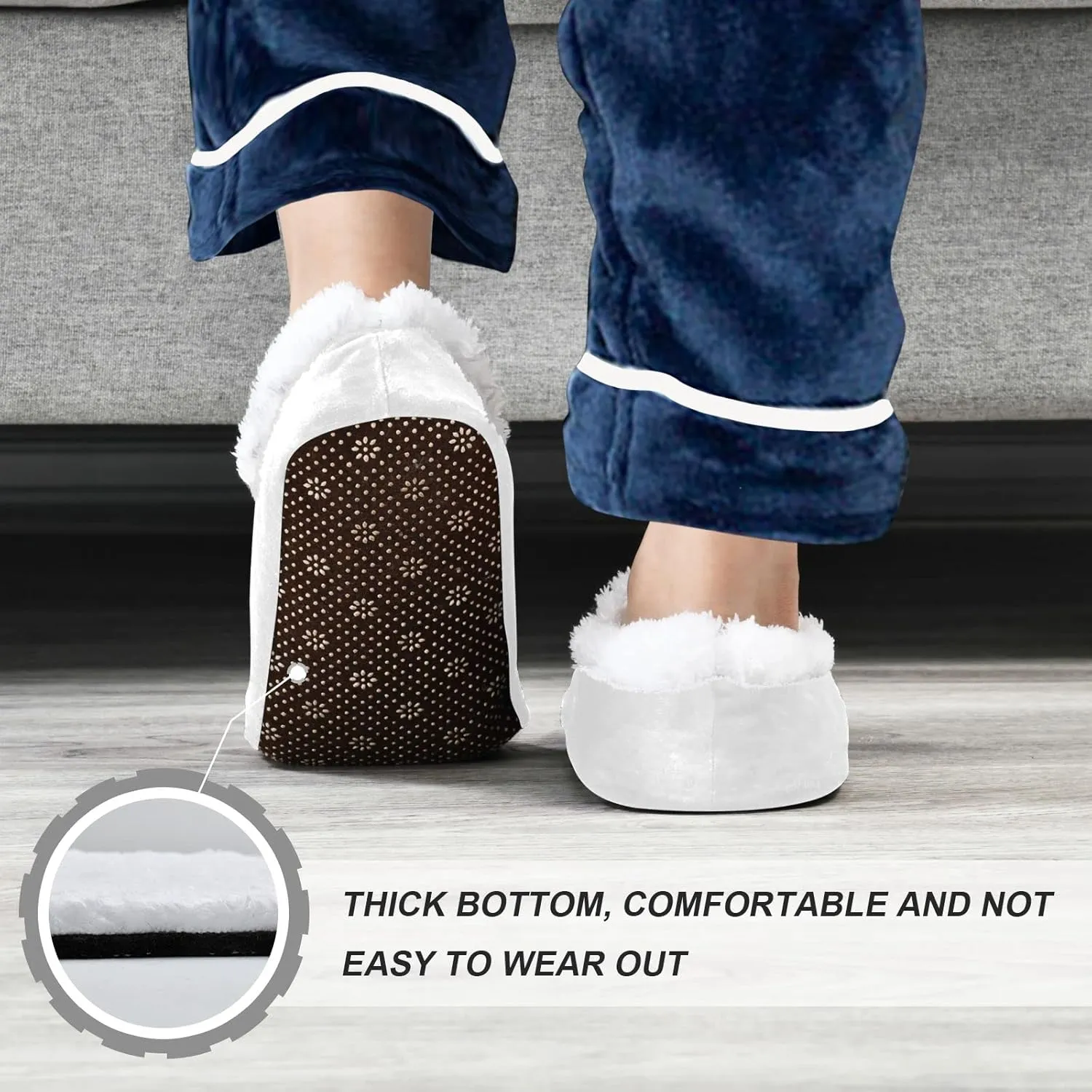 Kids Toddler House Slippers Cheetah Cub Winter Home House Warm Fur Indoor Slipper for Boys Girls, 9-11