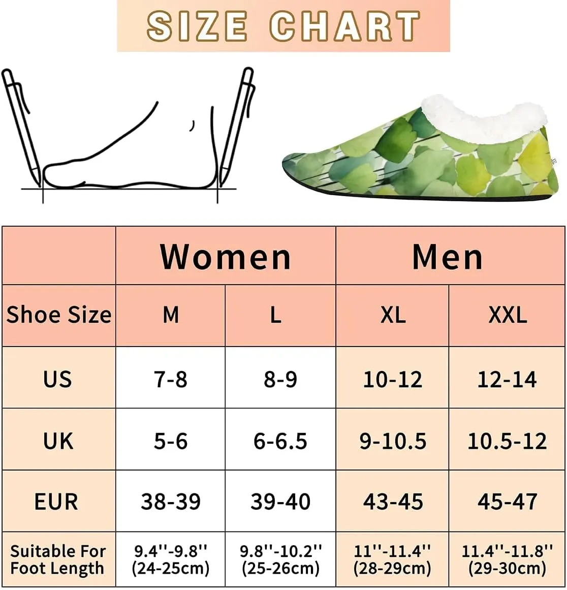 KOBLEN Green Lotus Leaf Slippers for Women House Shoes with Fleece Lining Wide Comfy Full Slippers Lightweight Cozy Loafer with Rubber Sole Unisex Slippers Adults for Indoor Outdoor