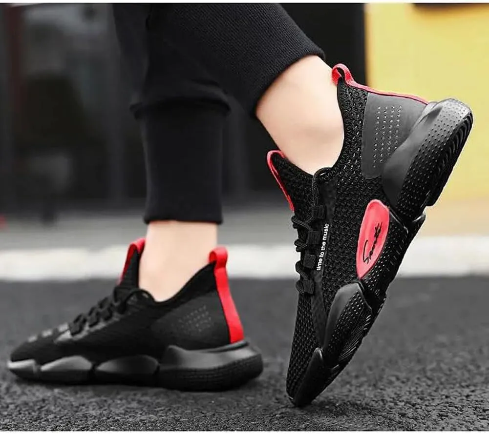 KUNWFNIX Mens Slip On Walking Shoes Non Slip Running Shoes Lightweight Workout Shoes Breathable Mesh Fashion Casual Sneakers