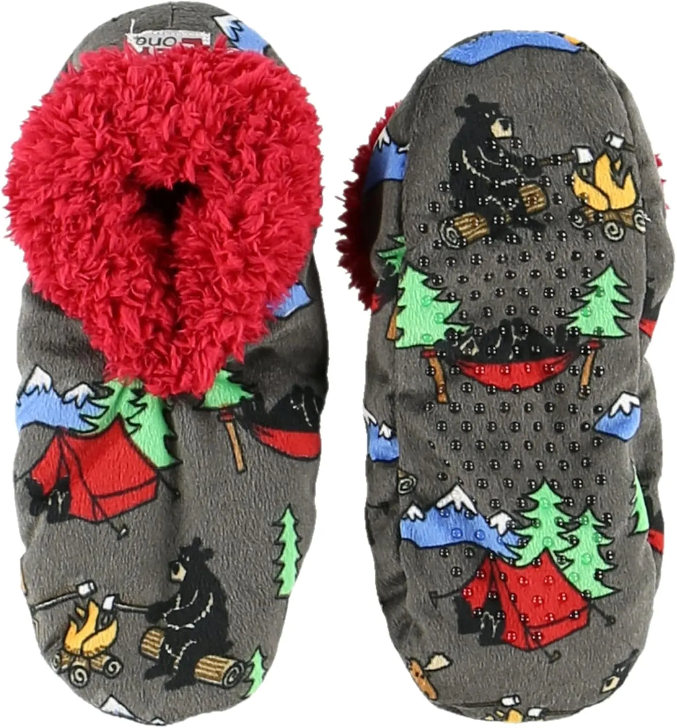 Lazy One Fuzzy Feet Slipper Socks for Women, Cute Fleece-Lined House Slippers, Non-Skid Slipper Socks