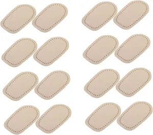 Leather Foot Protective Pads Set of 8 High-Heeled Shoe Heel Pads Blisters Prevention Inserts Rear Half Mats Comfortable Support