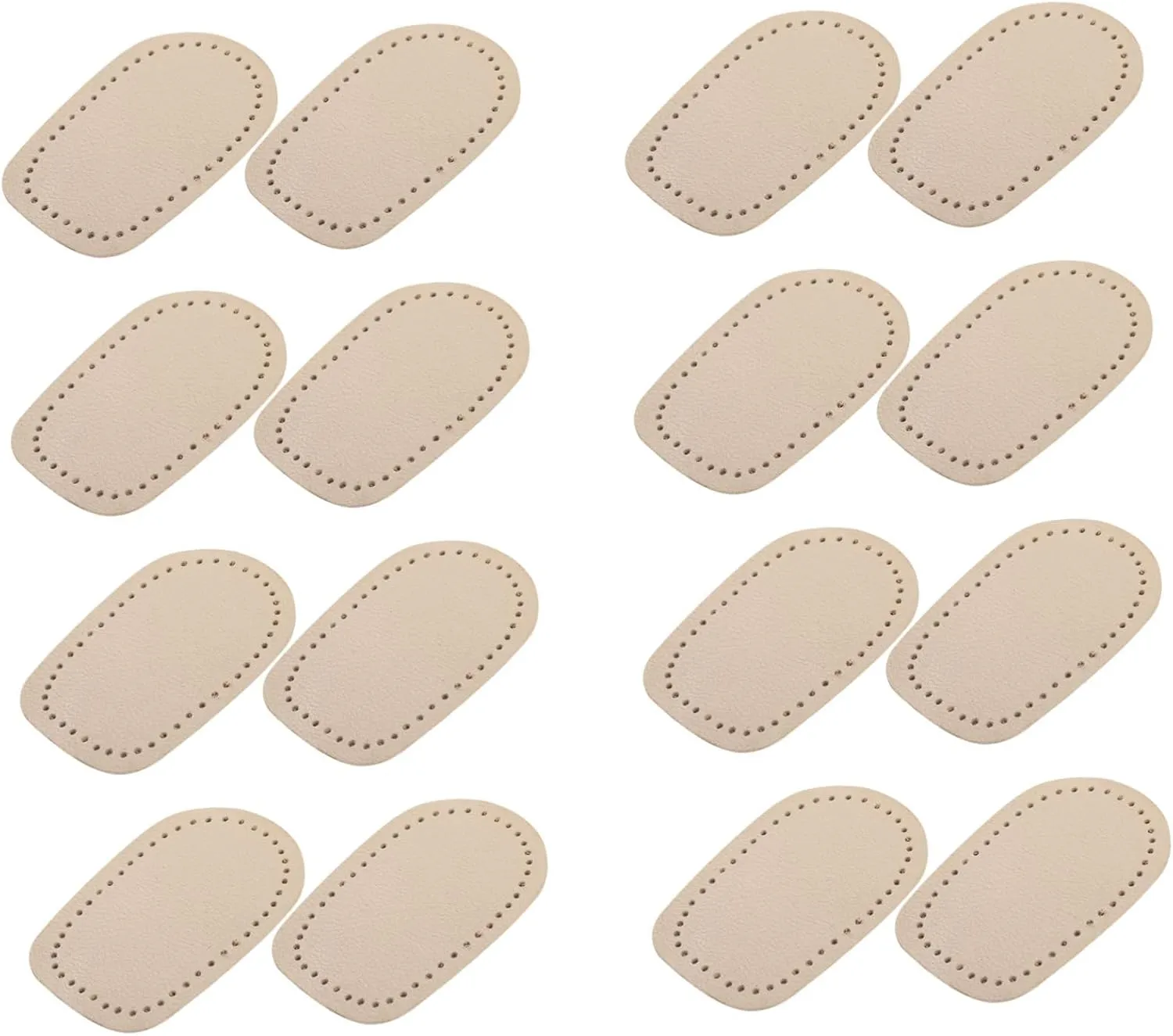 Leather Foot Protective Pads Set of 8 High-Heeled Shoe Heel Pads Blisters Prevention Inserts Rear Half Mats Comfortable Support