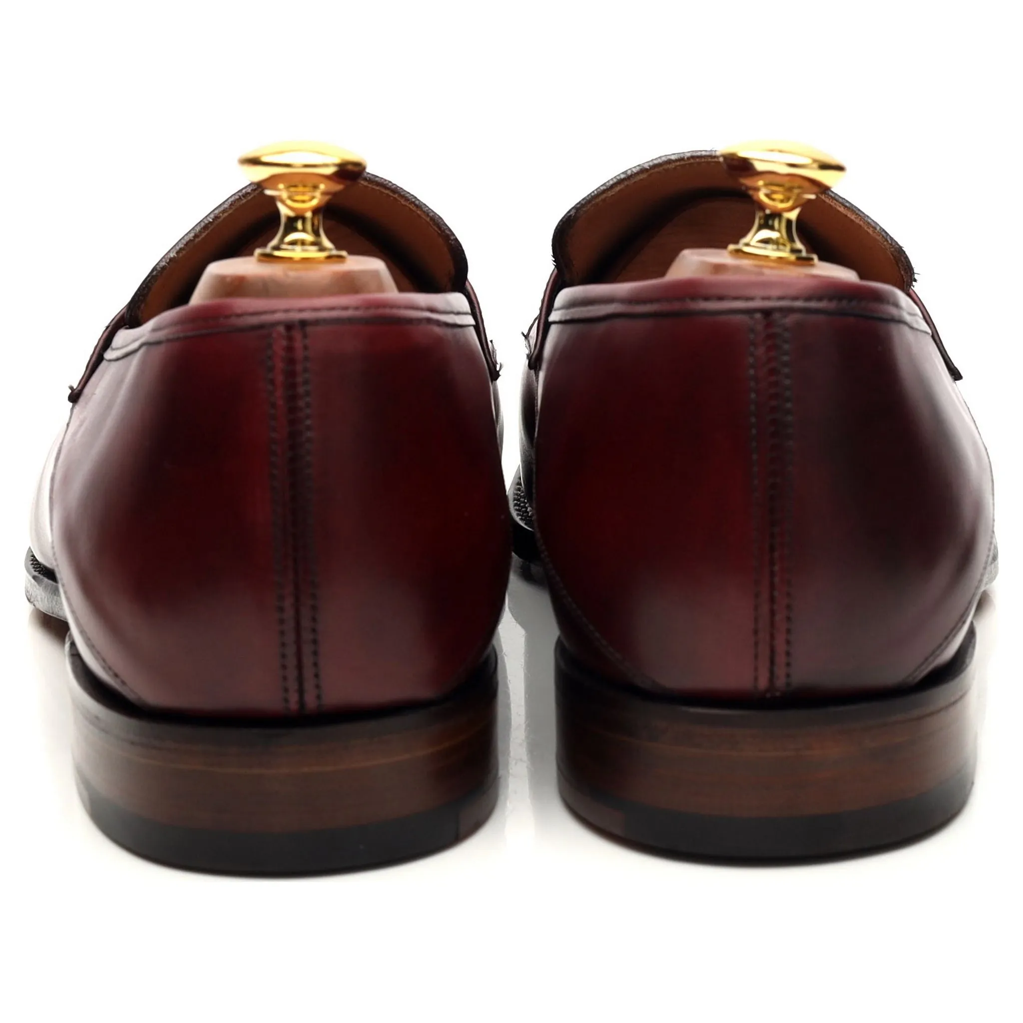 'Lewisham' Burgundy Leather Loafers UK 9.5 F
